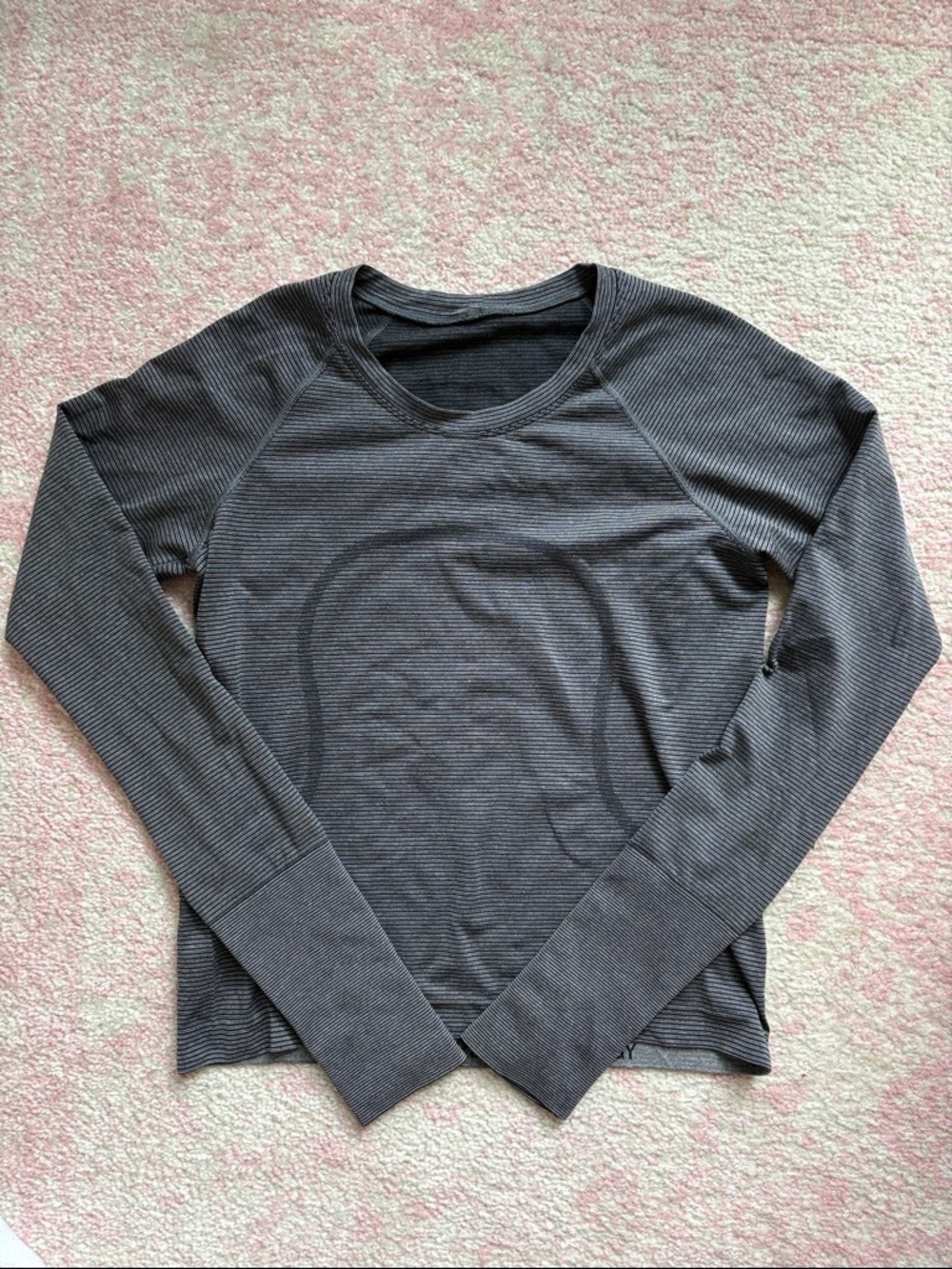 lululemon athletica Women's Long Sleeve Ribbed Crew - Charcoal